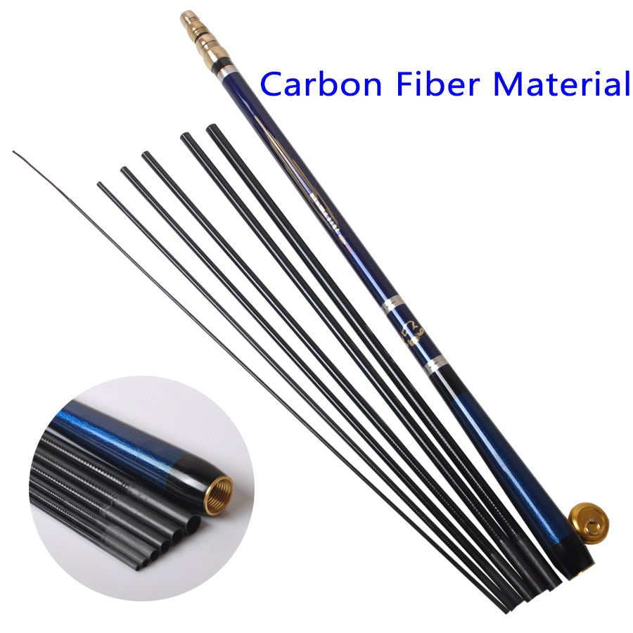 π£ 3.6M-6.3M Carbon Fiber Four Positioning Fishing Rods π£