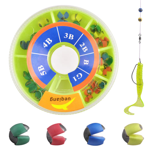 🎣 27-Piece Split Shot Fishing Weights Set – Soft Rubber-Coated Sinkers for Perfect Carp Fishing Rigs 🎣