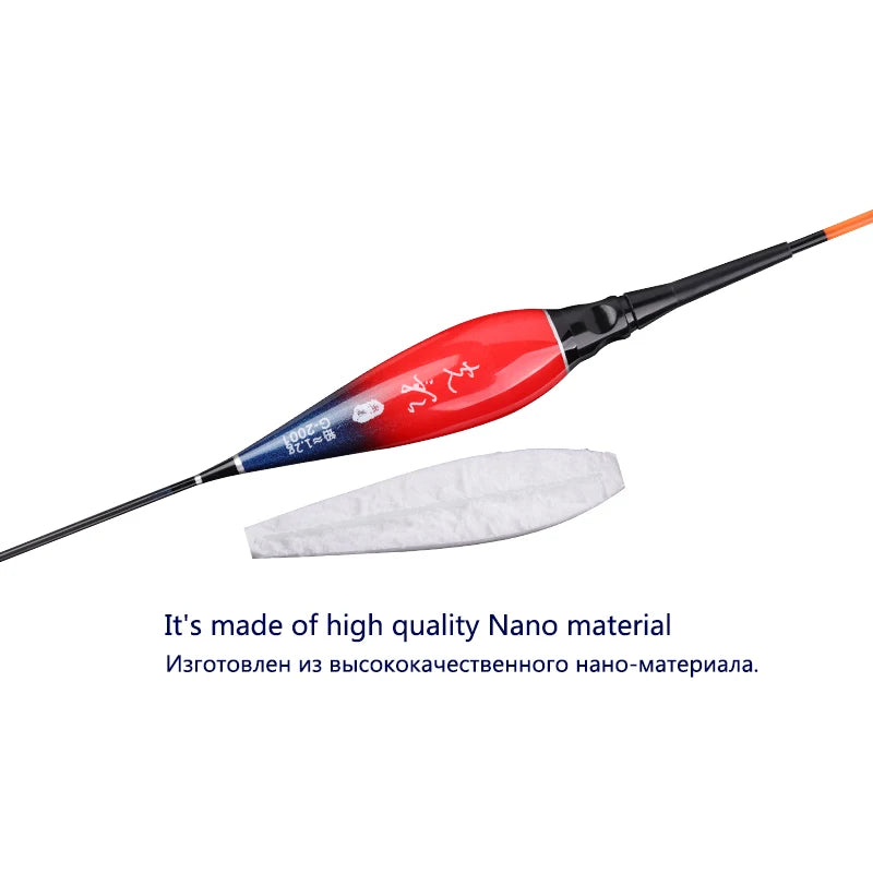 ✨ 3PCS Nano Electric Fishing Floats Set with CR425 Batteries & Hooks – Luminous Freshwater Night Fishing Accessories 🎣