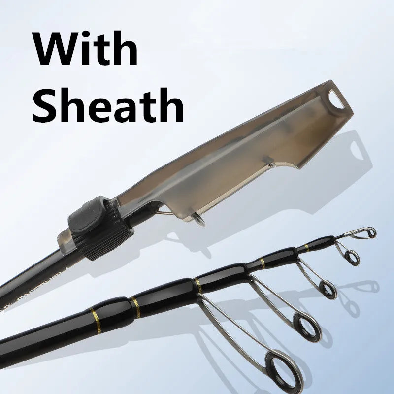 ROLLFISH Ultra-Light Telescopic Travel Fishing Rod β Premium Portable Carbon Bass Rod for Freshwater & Saltwater π£