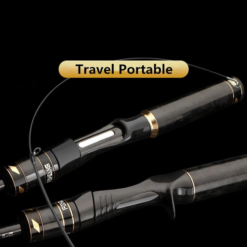 ROLLFISH Ultra-Light Telescopic Travel Fishing Rod β Premium Portable Carbon Bass Rod for Freshwater & Saltwater π£
