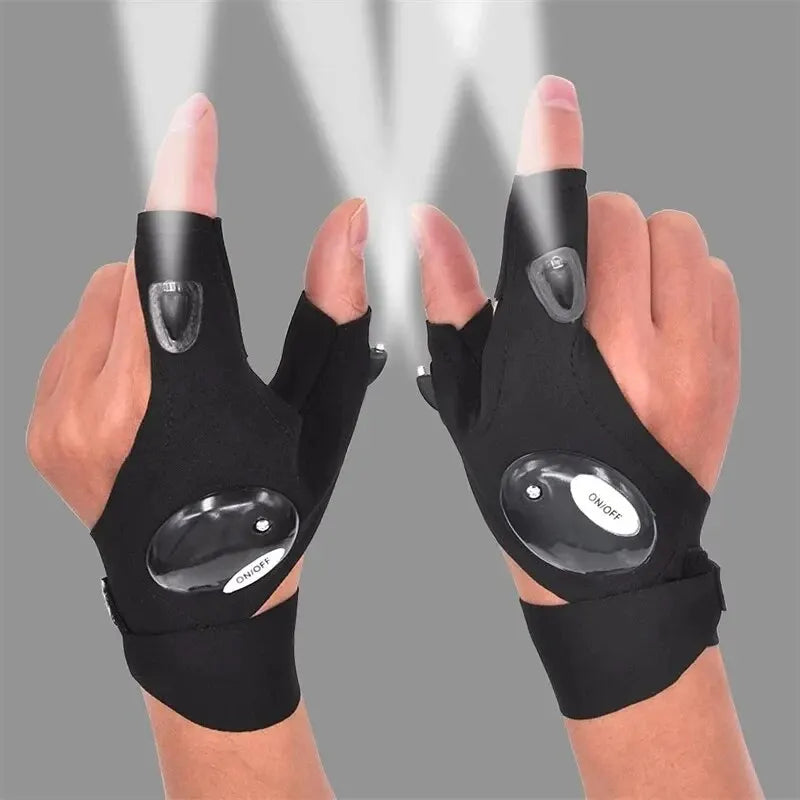 LED Fingerless Gloves - Illuminate Your Outdoor Adventures ๐