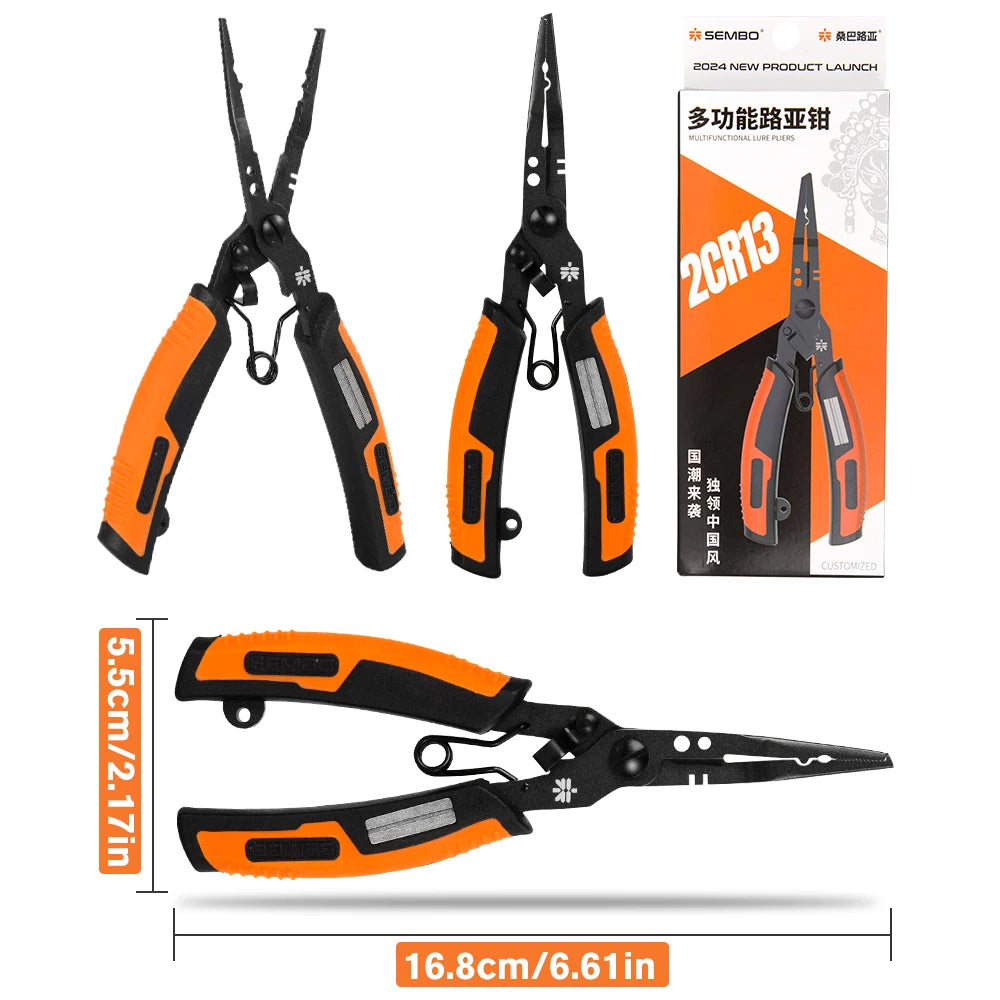 Multifunction Fishing Pliers with Teflon Coating – Split Ring, Hook Removal, and Crimping Tool🎣🔧