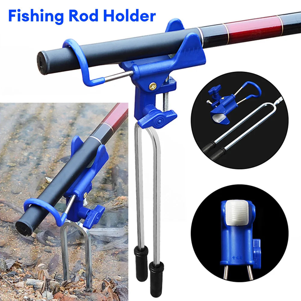 ๐ฃ Adjustable Stainless Steel Fishing Rod Holder 360 Degrees ๐