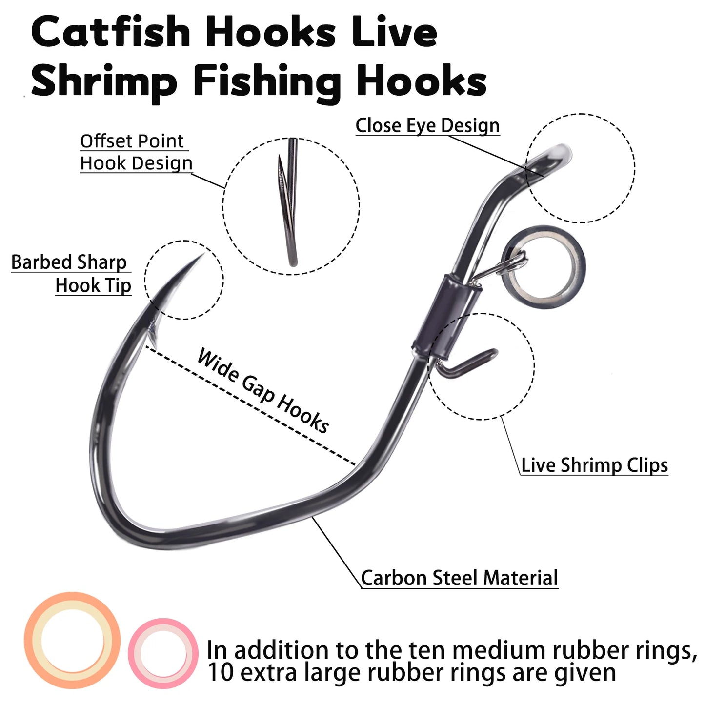 10Pcs Ultimate Live Shrimp Hook – Keep Your Bait Alive for Massive Catches! 🎣🦐