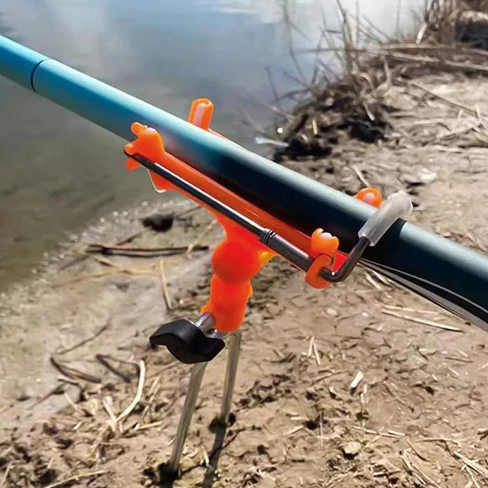 360° FlexiGrip Stainless Steel Fishing Rod Holder - Secure, Adjustable, and Reliable