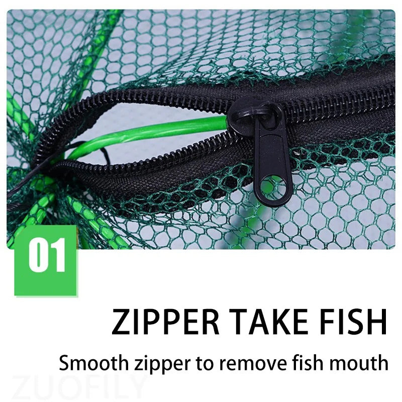 š¦ ProFold⢠Foldable Nylon Fishing Trap Net ā 6/8/10/12 Holes for Crayfish, Crab, Shrimp & More š£