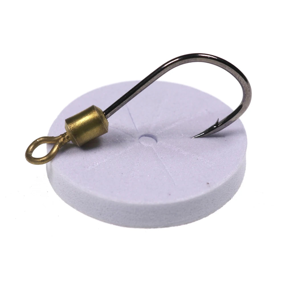 10pcs High Carbon Steel 360° Rotating Swivel Hooks for Freshwater & Saltwater Fishing