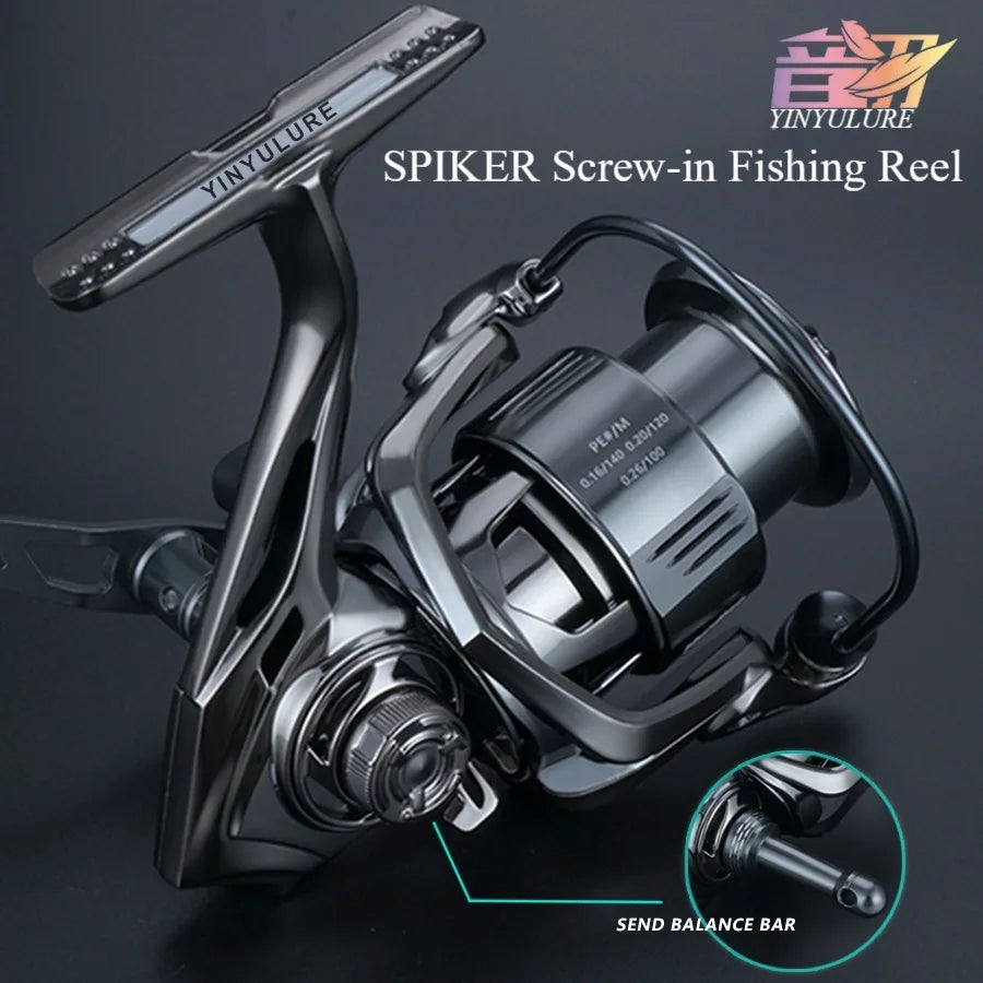 YINYU Lure 2024 SPIKER Screw-in type Fishing Reel Carbon Double Handle Casting