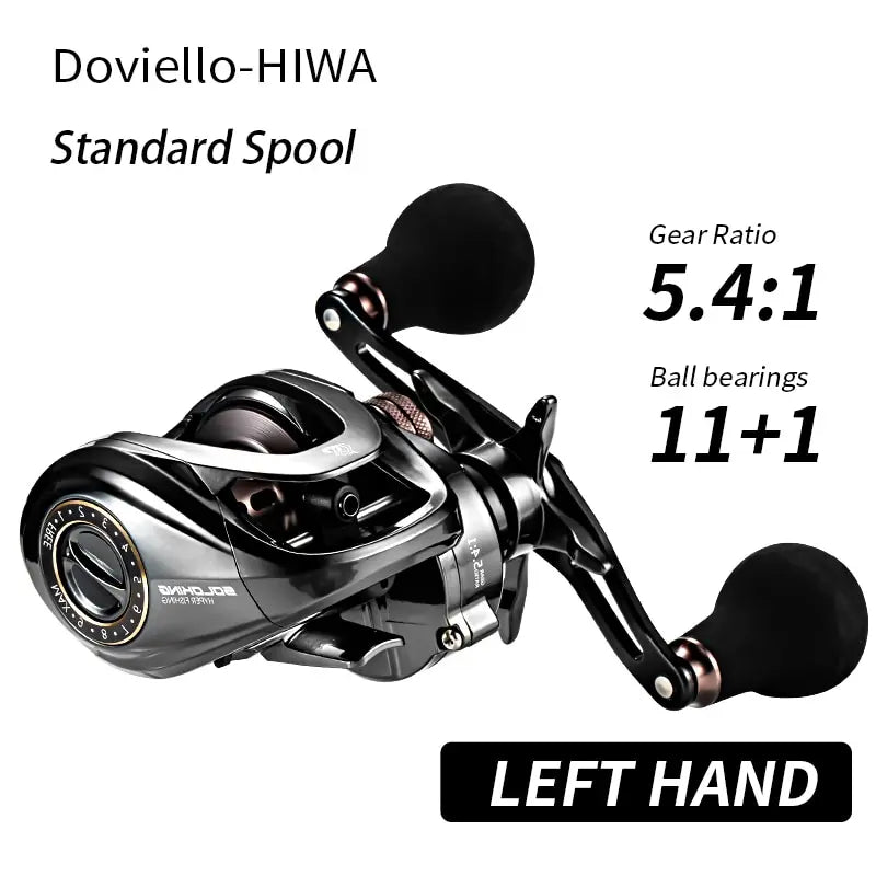 HIAW200 Baitcasting Reel – 9.5KG Max Drag, 12 Bearings, Adjustable Magnetic Brake, High-Precision Gear System