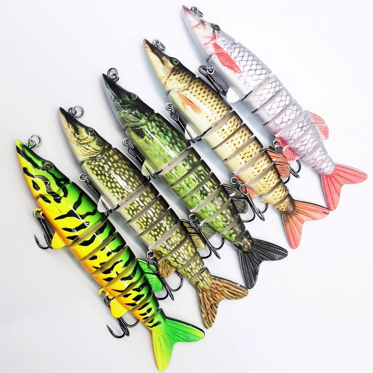 ANFS Fishing Lures for Bass Trout Multi Jointed Swimbaits Slow Sinking Bionic Swimming Lures Bass Freshwater Saltwater Bass