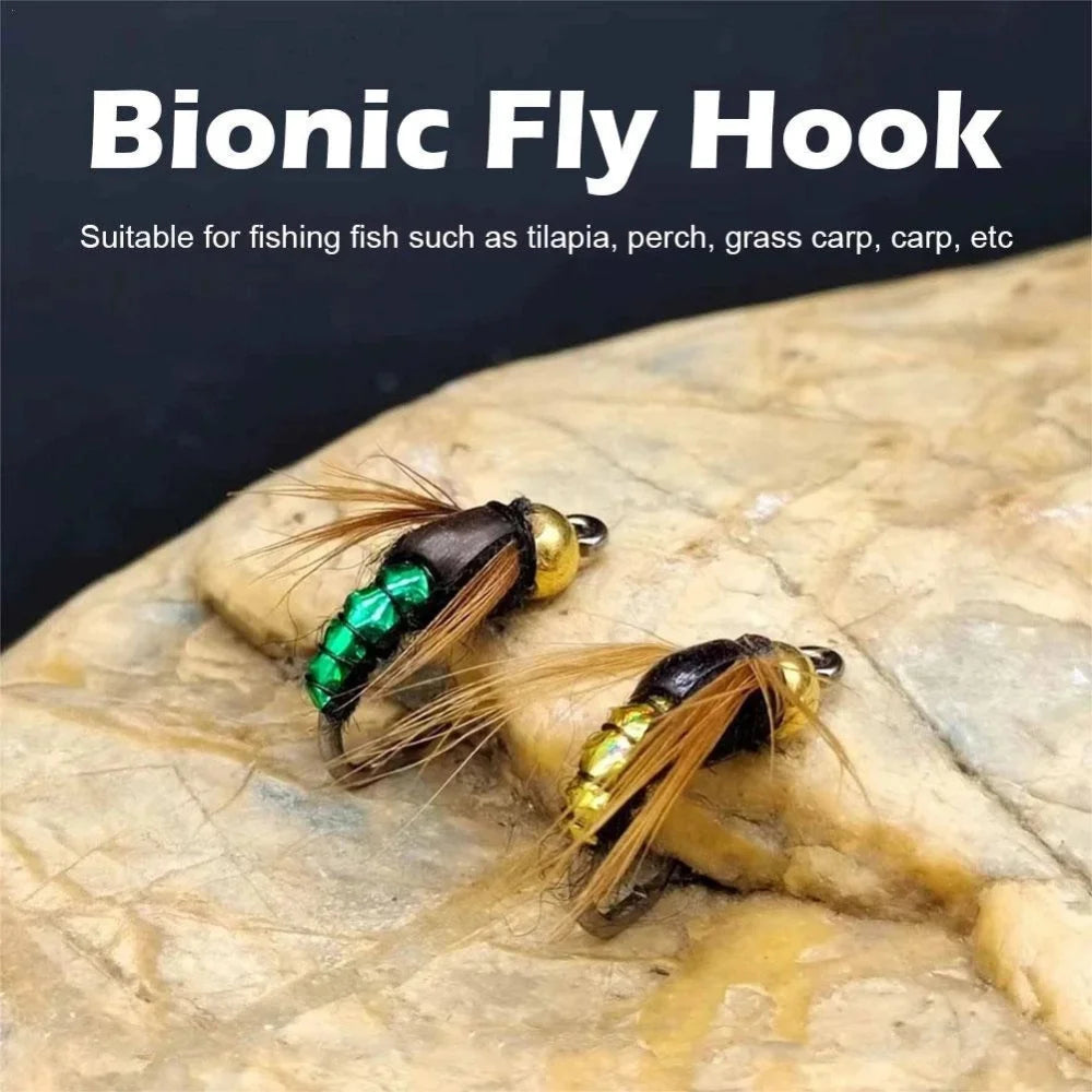 π Ultimate Brass Bead Head Nymph Fly Fishing Lures - Fast Sinking Trout Bait (5/10pcs) π£