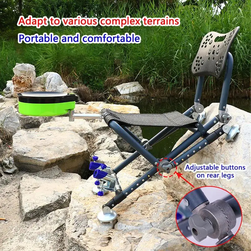 π Portable Adjustable Folding Fishing Chair β 180Β° Reclining Backrest, 4-Leg Sturdy Aluminum Alloy Camping Chair for Outdoor Adventures π