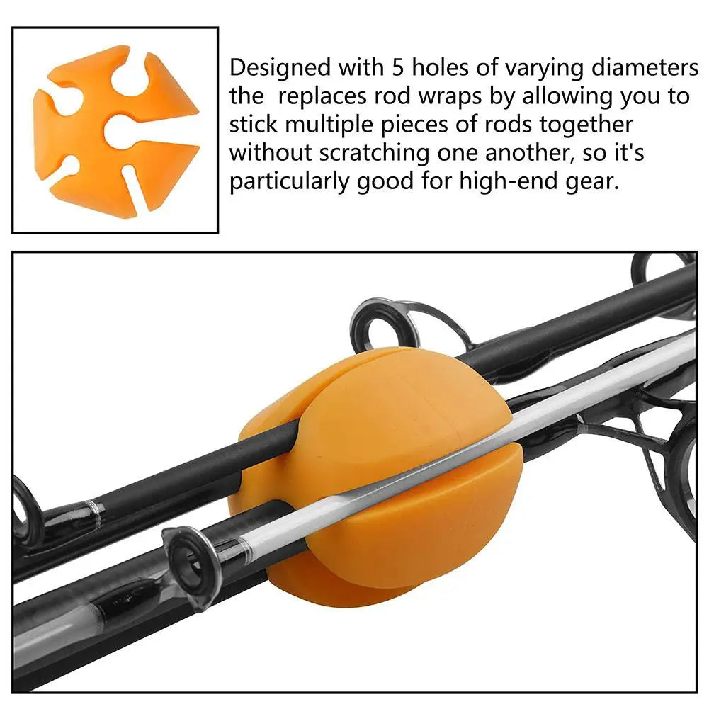 🎣 FlexiGrip Balls silicone fishing rod protectors - Set of 6 pieces