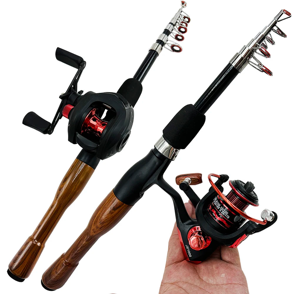 Combo 1.8M Mini Telescopic Lure Fishing Rod