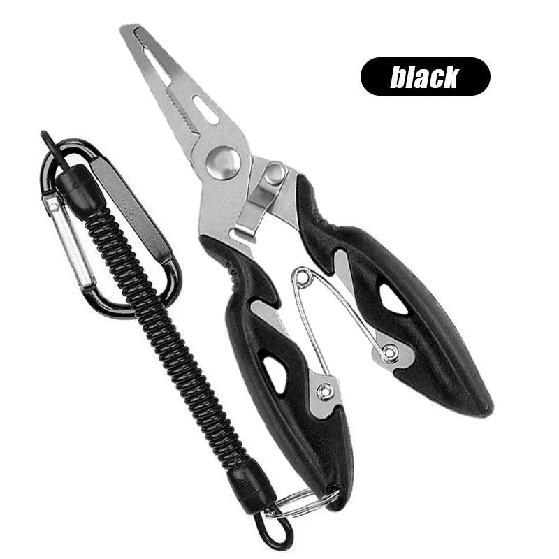 Multifunctional Fishing Pliers – Curved Mouth, Line Cutter, Hook Remover & Coil Opener 🐟✂️