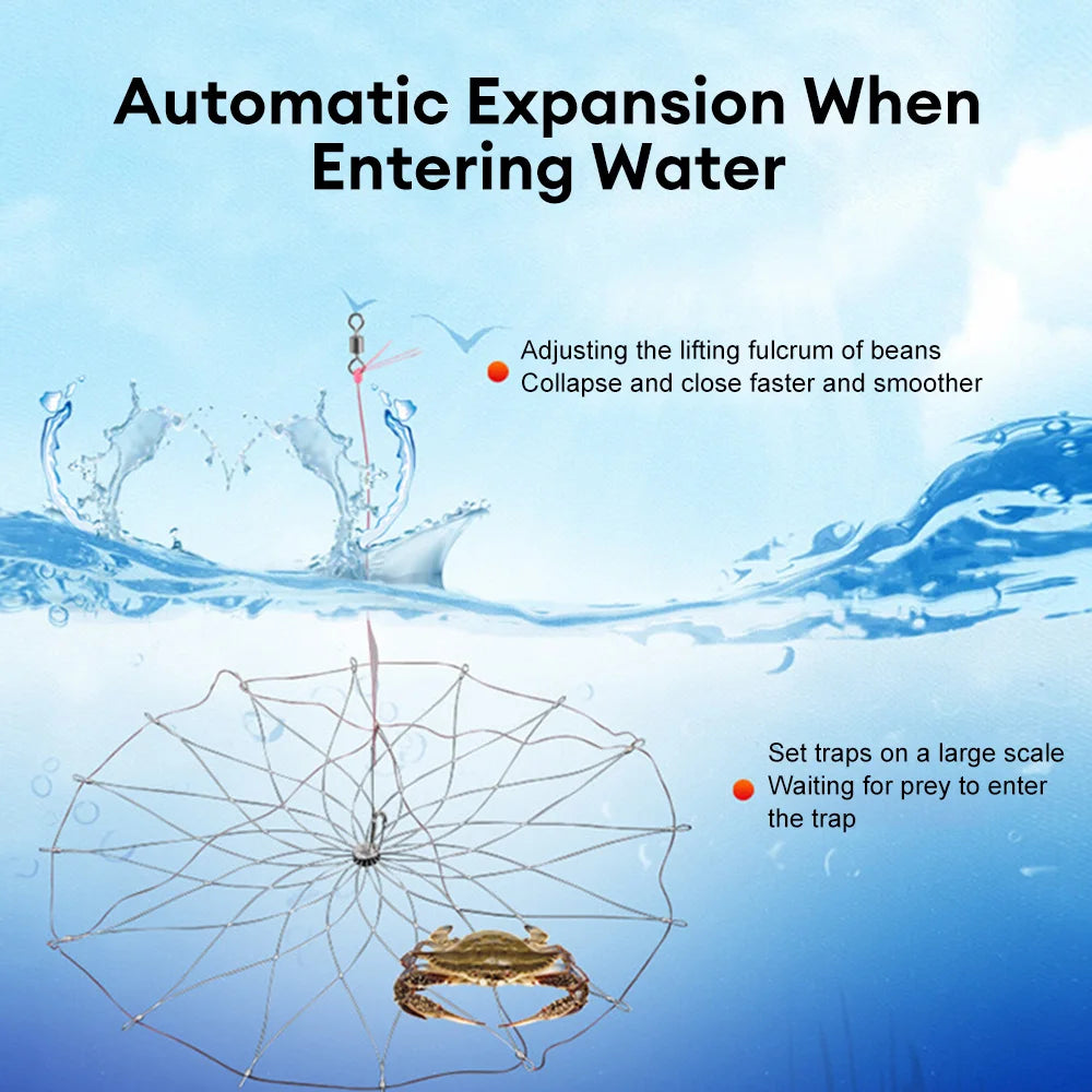 🦀 Ultimate Automatic Crab Trap Net: Your Ticket to Hassle-Free Aquatic Harvests 🎣