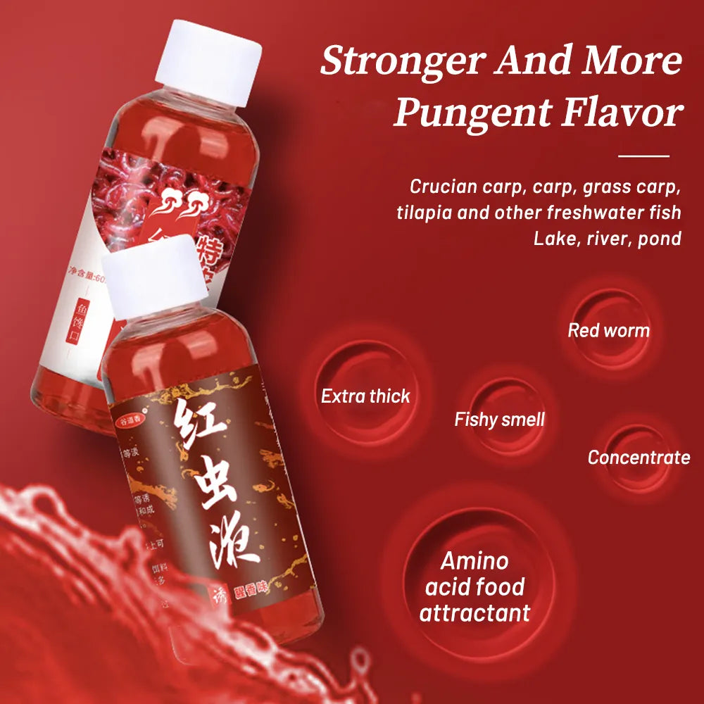 Red 40 Fishing Liquid Super Sensitive Carp Bait! - Fish Bait For Bass, Cod, Carp, Catfish Fishing