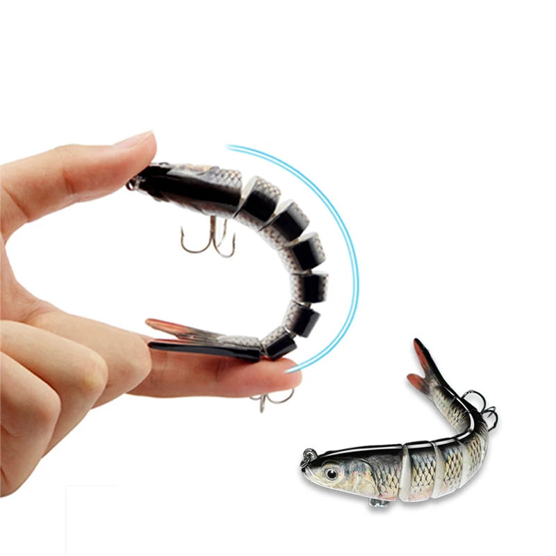 6 Pcs/Pack 5.51in/14cm 27g Fishing Lure 8 Segment Multi Jointed Swimbait Crank Bait Slow Sinking Bionic Artificial Bait