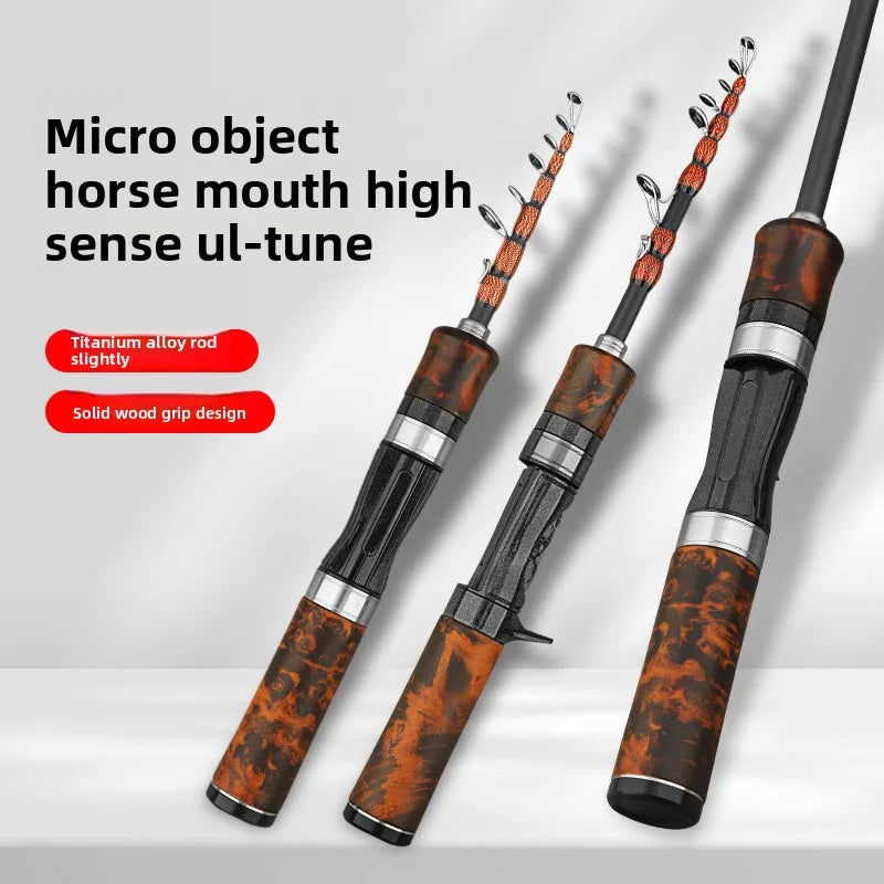 Telescopic Carbon Fiber Fishing Rod 1.5–1.8m | Portable Ultralight Spinning & Casting Pole 🎣