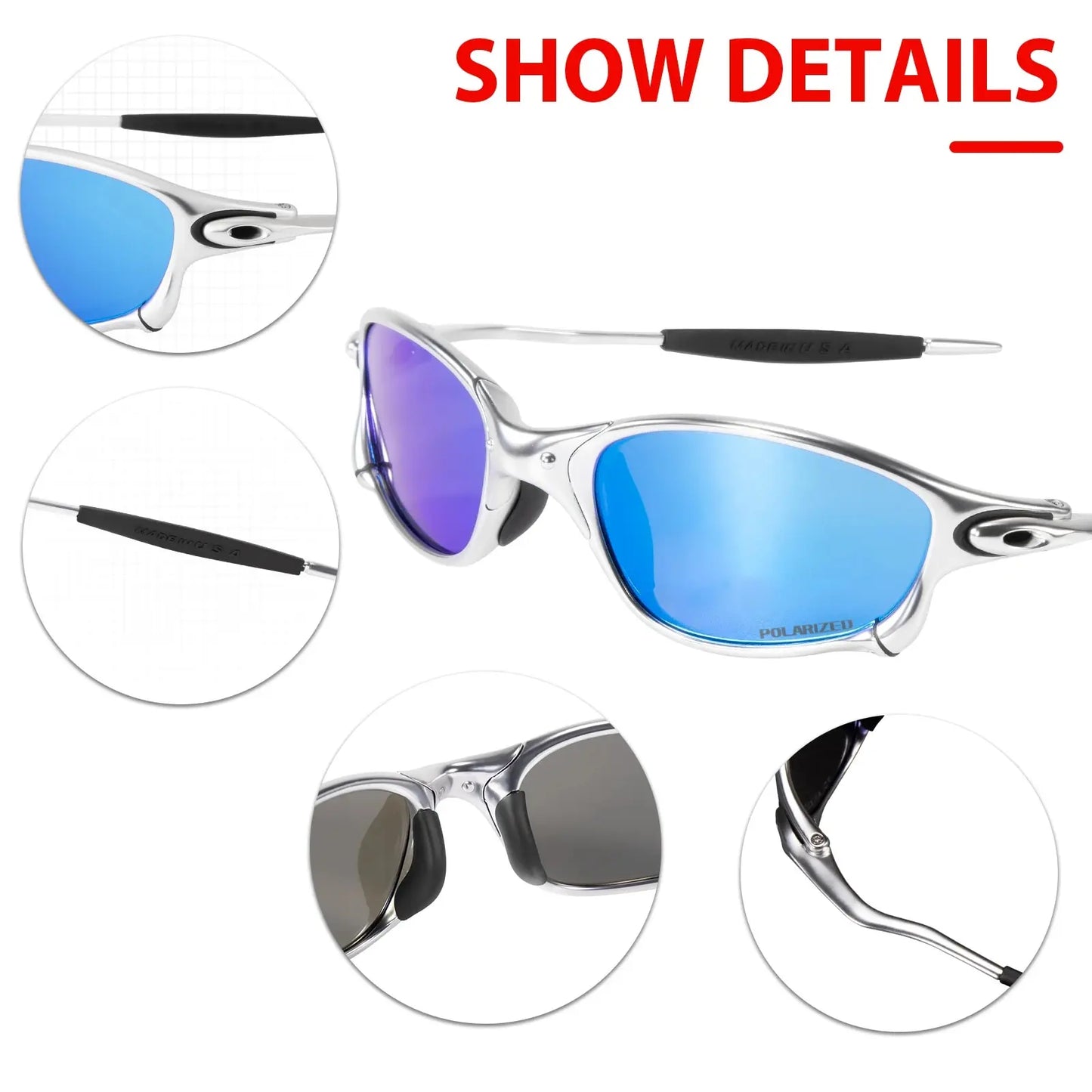 Premium Polarized Sports Sunglasses for Men & Women - UV400 Protection for Cycling, Fishing, and Driving