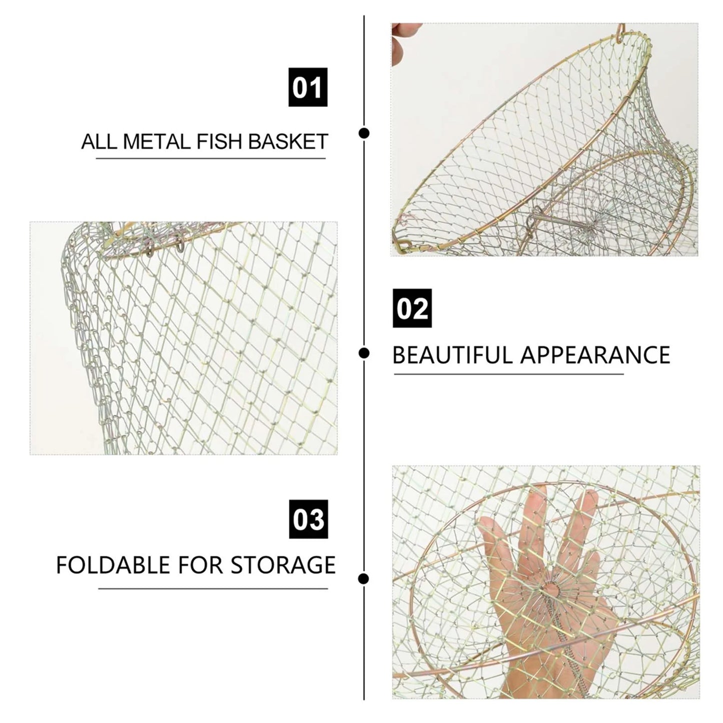 🦀🎣 Deluxe Crab Pot: Premium Folding Fishing Cage Net for Catching Eel, Lobster, Minnow, Shrimp & More