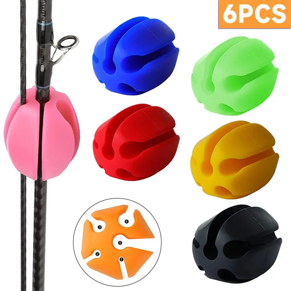 🎣 FlexiGrip Balls silicone fishing rod protectors - Set of 6 pieces
