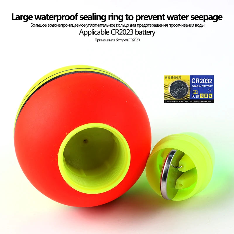 🎣 Smart EVA Rock Fishing Float Kit - High Sensitivity, Color-Changing Buoy with Gravity Sensor + Hooks & Float Seat