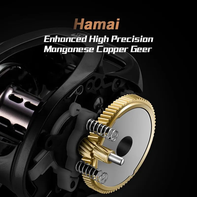 HIAW200 Baitcasting Reel – 9.5KG Max Drag, 12 Bearings, Adjustable Magnetic Brake, High-Precision Gear System