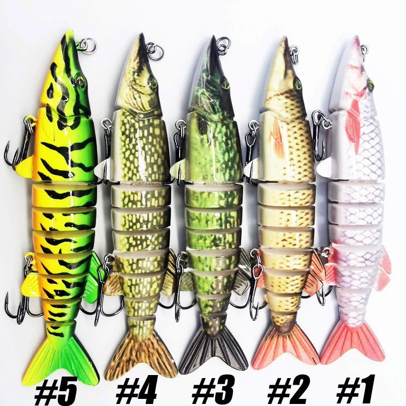 ANFS Fishing Lures for Bass Trout Multi Jointed Swimbaits Slow Sinking Bionic Swimming Lures Bass Freshwater Saltwater Bass