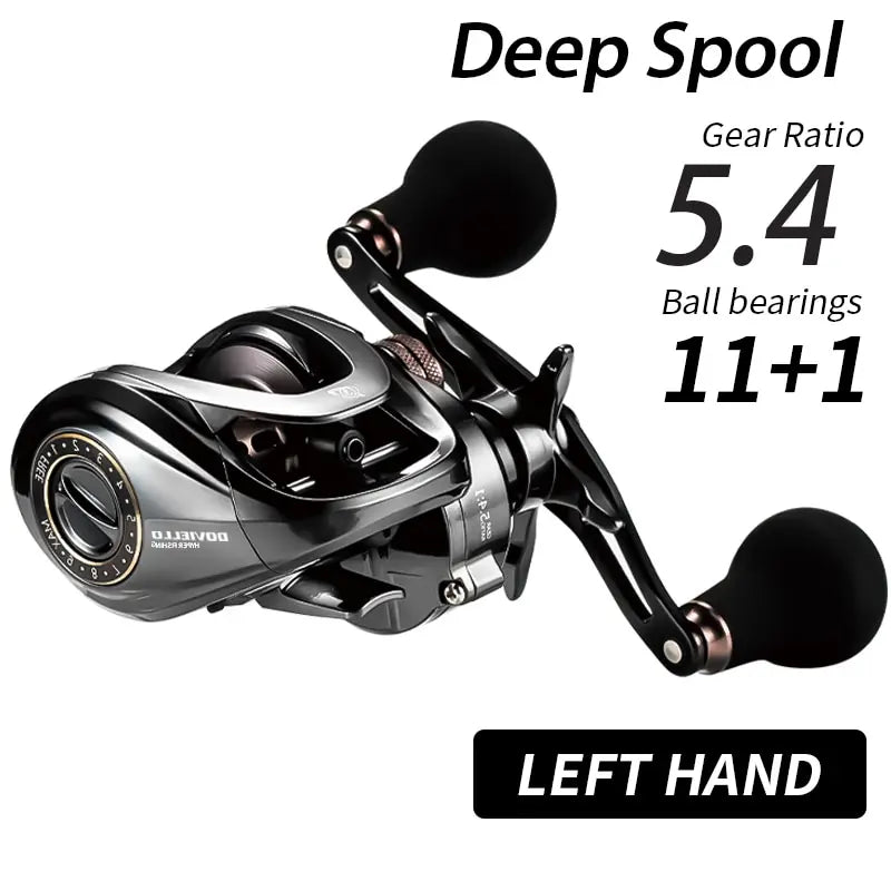 HIAW200 Baitcasting Reel – 9.5KG Max Drag, 12 Bearings, Adjustable Magnetic Brake, High-Precision Gear System