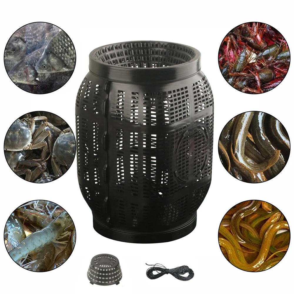 🔥Escape-Proof High-Capacity Fishing Cage – Durable, Lightweight, and Perfect for Outdoor Fishing & Hunting!🎣🦐