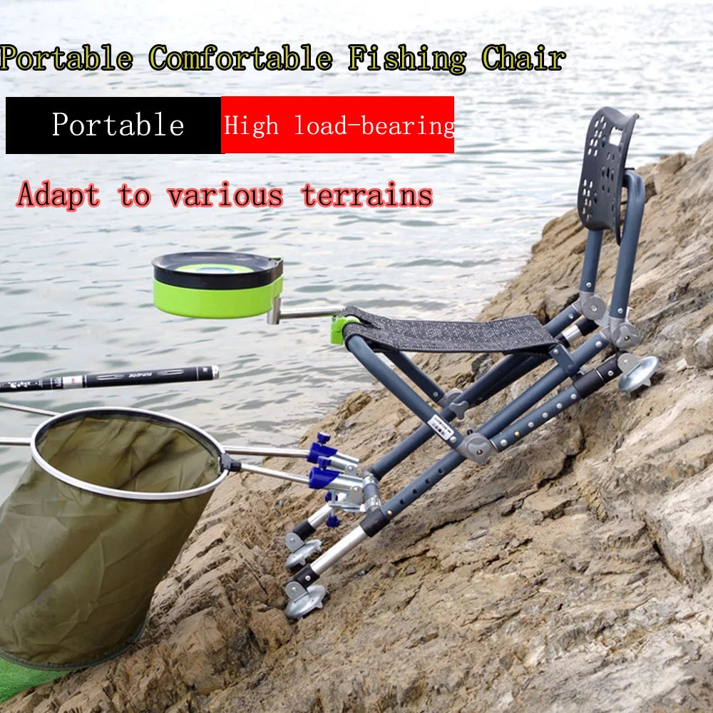π Portable Adjustable Folding Fishing Chair β 180Β° Reclining Backrest, 4-Leg Sturdy Aluminum Alloy Camping Chair for Outdoor Adventures π
