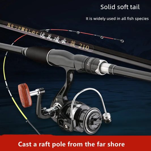 Ultimate Carbon Cast Raft Rod Set - Soft Tail Fishing Rod for Small Raft Adventures