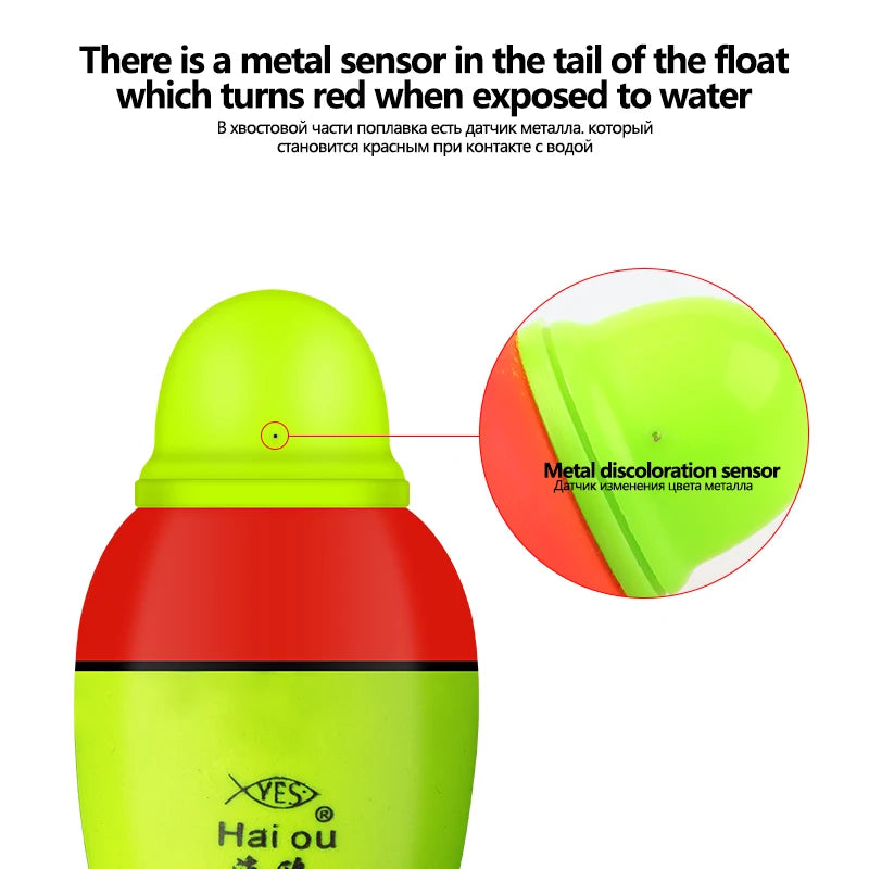 🎣 Smart EVA Rock Fishing Float Kit - High Sensitivity, Color-Changing Buoy with Gravity Sensor + Hooks & Float Seat