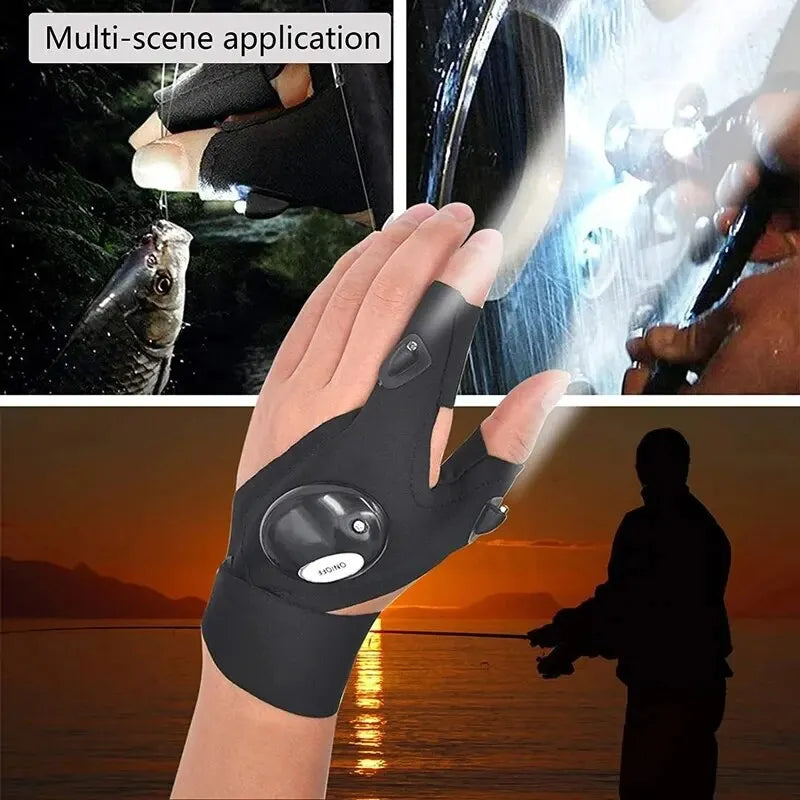 LED Fingerless Gloves - Illuminate Your Outdoor Adventures ๐