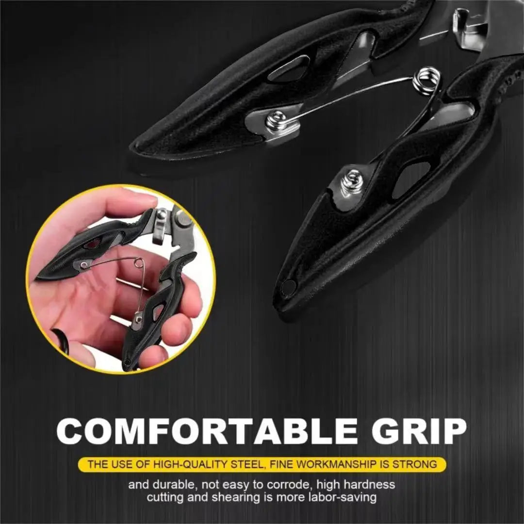 Multifunctional Fishing Pliers – Curved Mouth, Line Cutter, Hook Remover & Coil Opener 🐟✂️