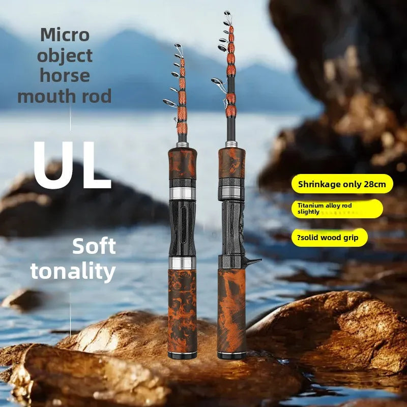 Telescopic Carbon Fiber Fishing Rod 1.5–1.8m | Portable Ultralight Spinning & Casting Pole 🎣