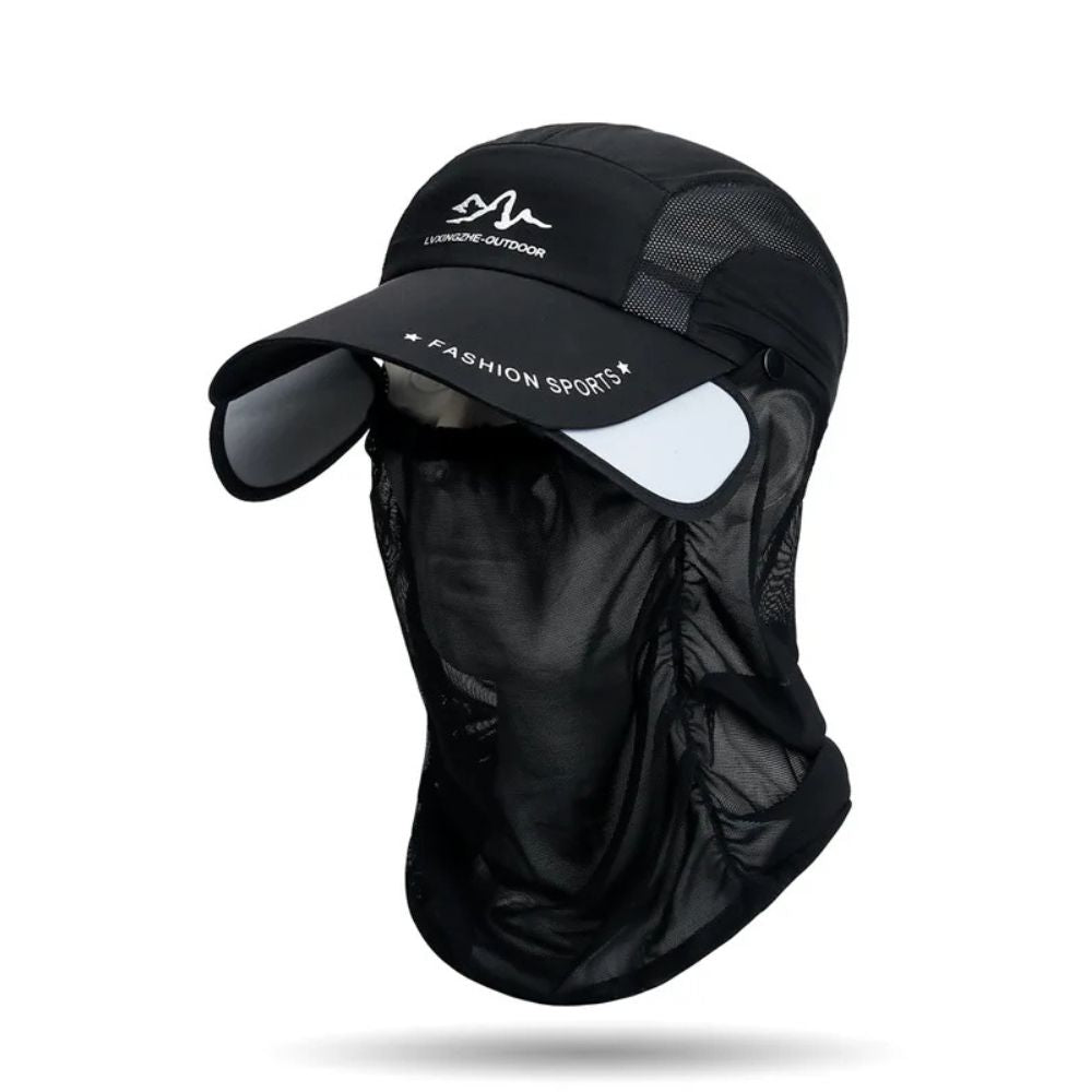 360° Portable Fishing Sun Hat – UV Protection Wide Brim Hat with Detachable Neck Flap for Fishing, Hiking & Outdoor Adventures