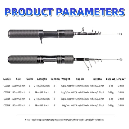Ultralight Telescopic Fishing Rod – Compact & Portable Travel Rod 🎣