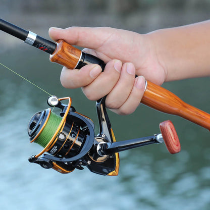 Telescopic Fishing Rod & Reel Combo – 1.6m Fiberglass Travel Rod with 3000 Spinning Reel, 13BB, 5.2:1 Gear Ratio & Fishing Line