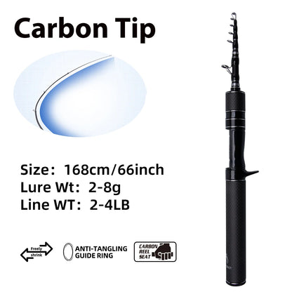 Ultralight Telescopic Fishing Rod – Compact & Portable Travel Rod 🎣