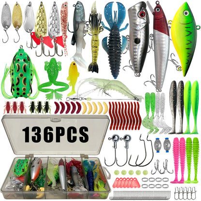 Best Multi-Lure Fishing Kit – Complete 86/88/136/149/366pcs Tackle Box for Bass, Pike & Trout