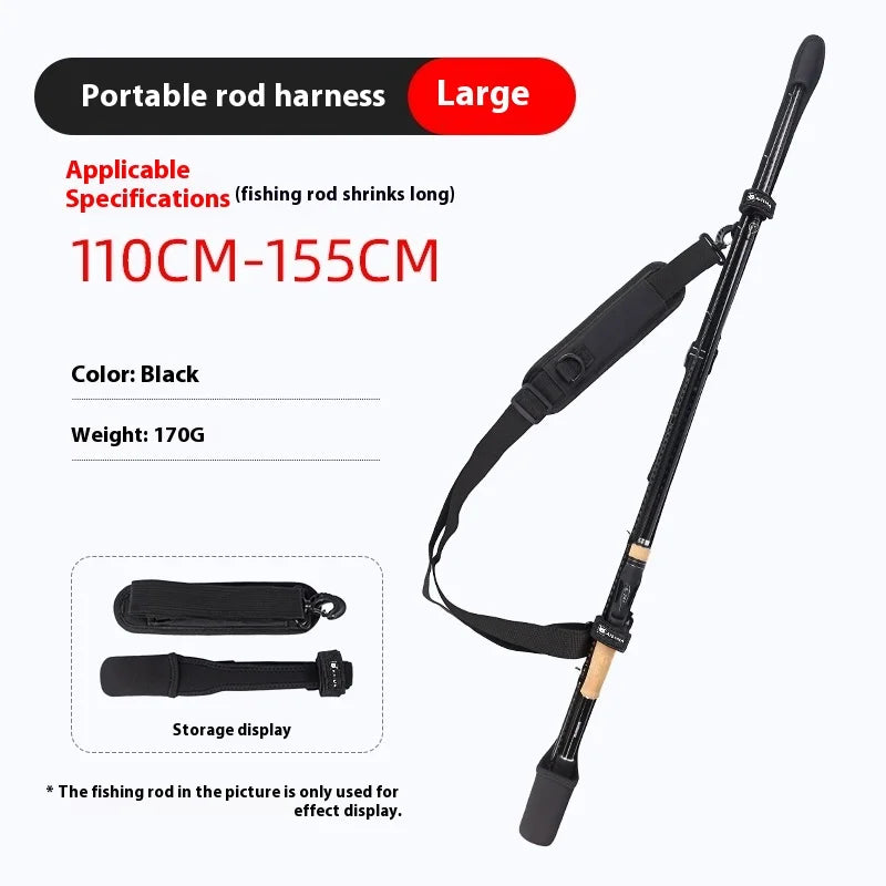 Lightweight Portable Fishing Rod Bag – Protective Cover with Bundling Strap for Lure Rods, Travel & Bicycle Fishing
