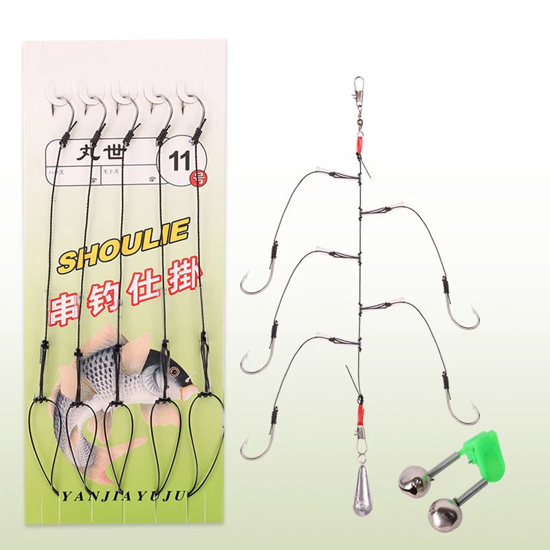 Anti-Entanglement Sea Fishing Hook & Rod Set – Durable Stainless Steel Ise Ni Hooks for Sea and Raft Fishing