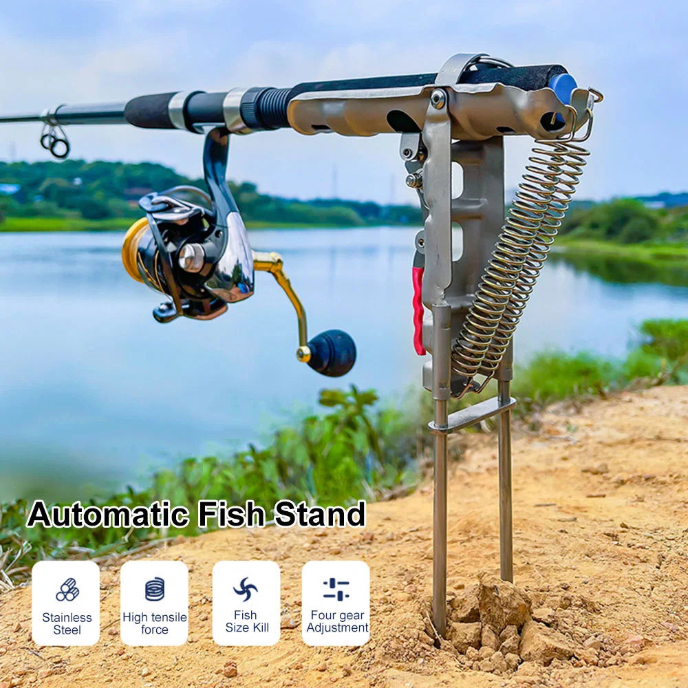 🎣 Ultimate Stainless Steel Automatic Fishing Rod Holder 🎣