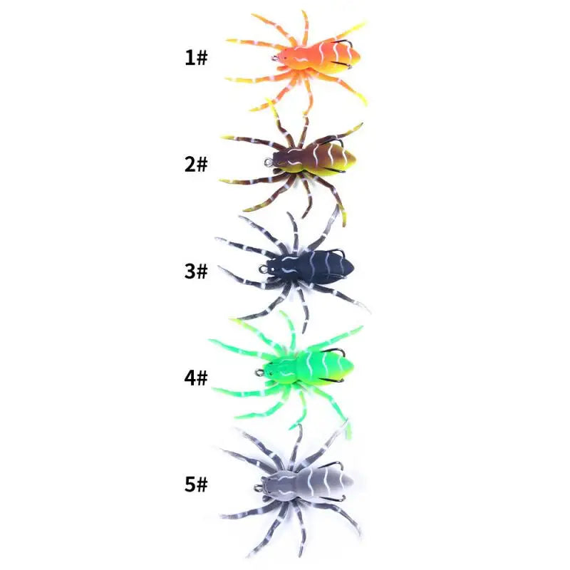 🎣 1PX Vivid Spider Lure 70mm-6.4g Silicone Fishing Bait 🎣