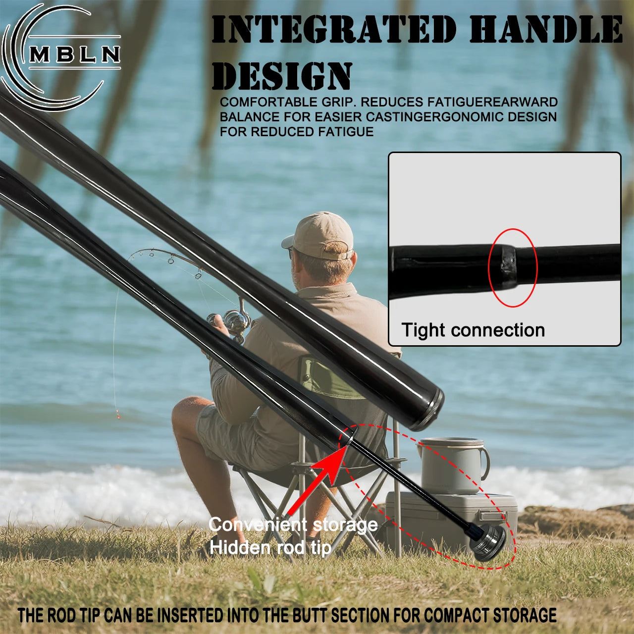 🎣 Ultra-Light Carbon Baitcasting Raft Rod – Long-Distance Shore Casting Power & Precision