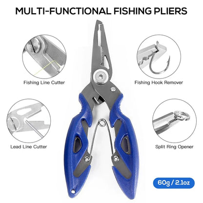 263PCS Professional Fishing Kit with Tackle Box & Multifunction Pliers – Hooks, Sinkers, Swivels & Weights for Freshwater & Saltwater Fishing