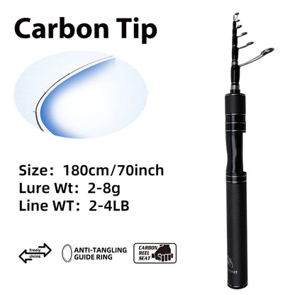 Ultralight Telescopic Fishing Rod – Compact & Portable Travel Rod 🎣